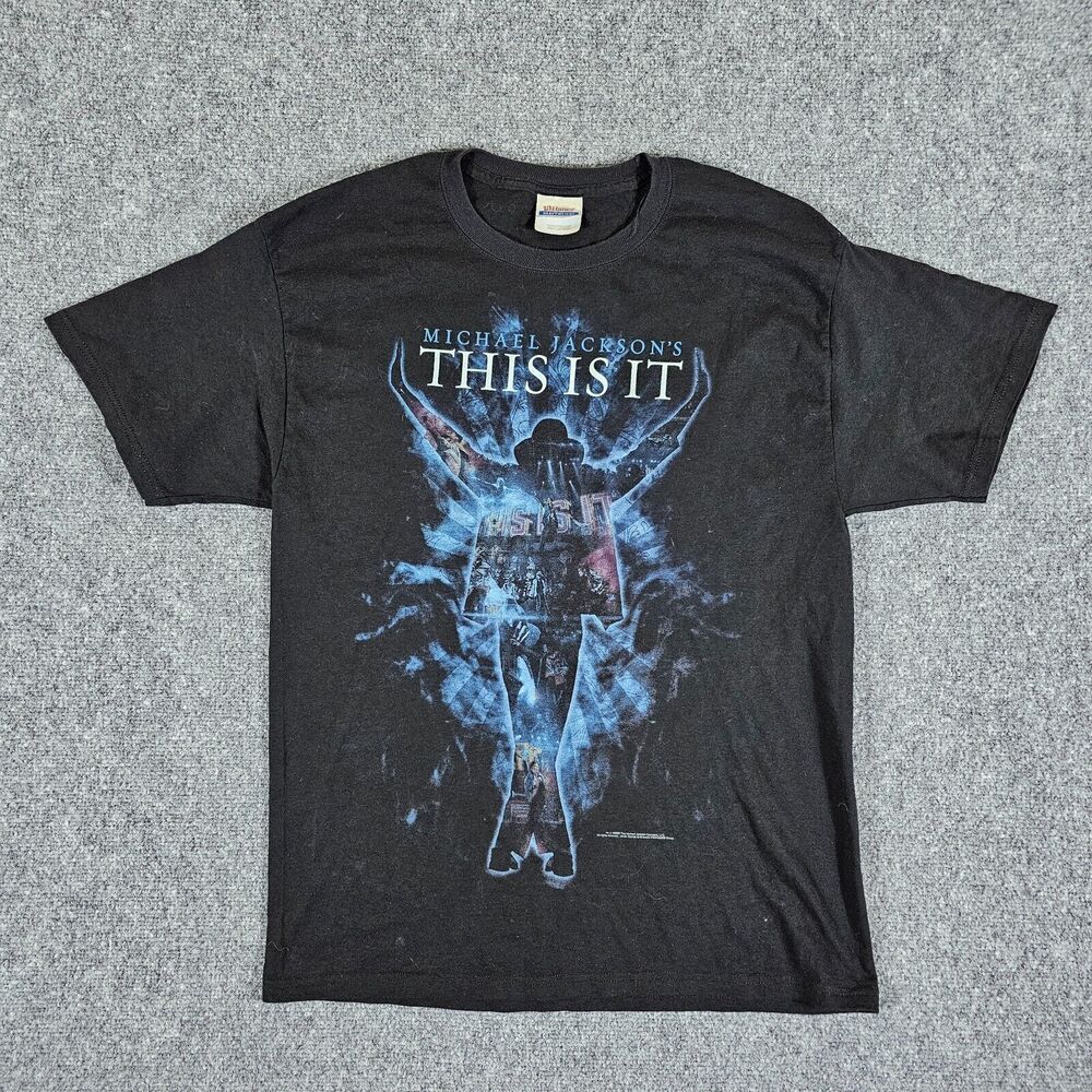 2009‎ Dated Official Michael Jackson "This Is It" Tour Graphic Shirt Black Men L